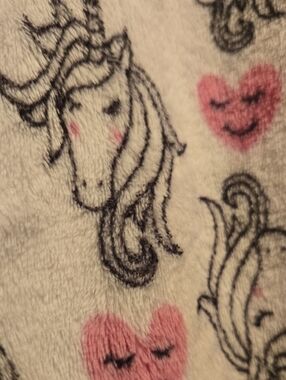 Fuzzy White And Pink Unicorn PJ Pajama Pants